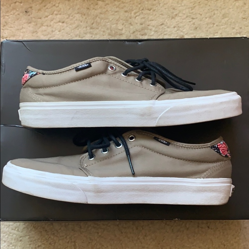Vans Sneakers - Light Brown/Tan with Floral Design